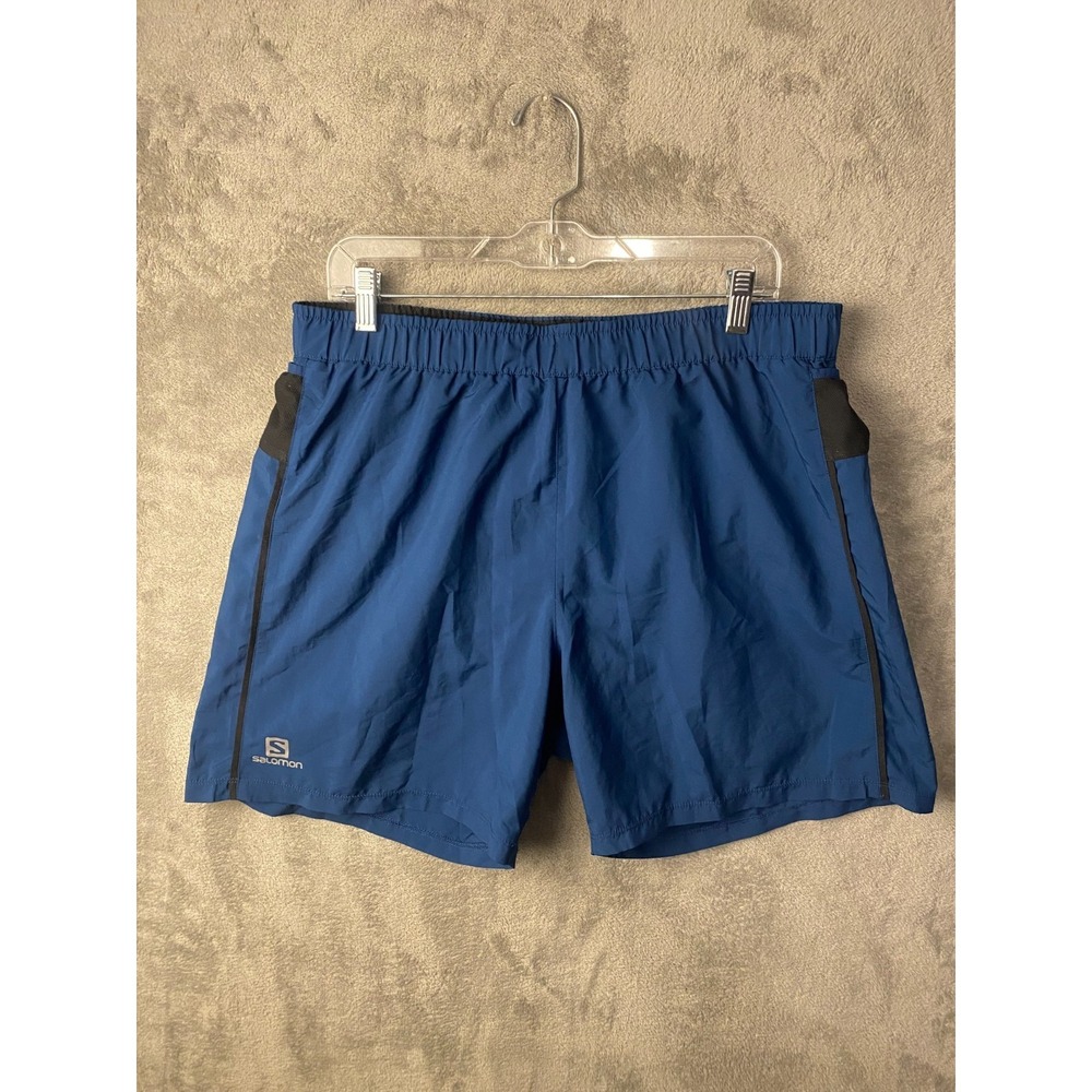 Salomon Men's Shorts XL Blue Running Athletic Lightweight ActiveDry